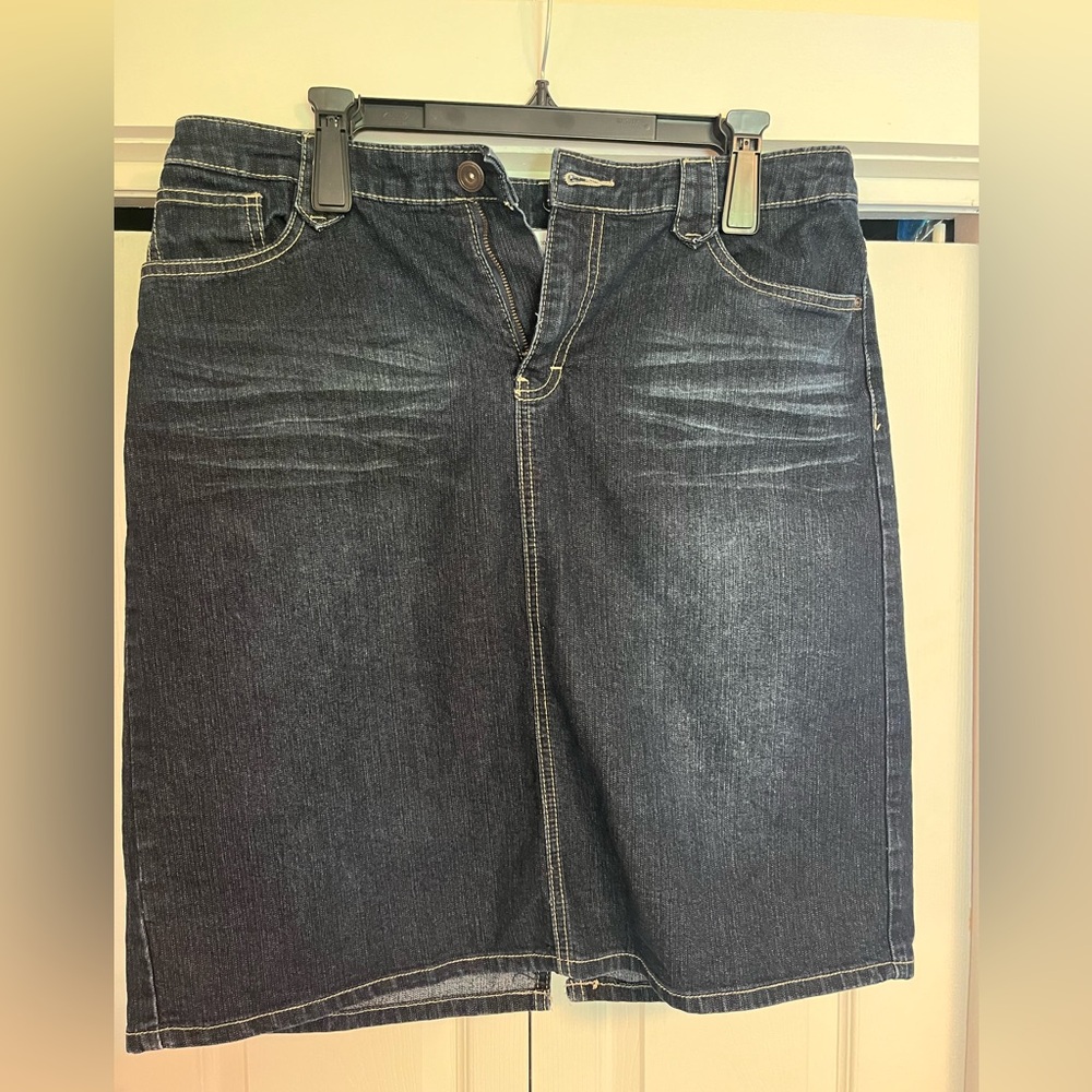 Christopher & Banks Indigo Jean Skirt